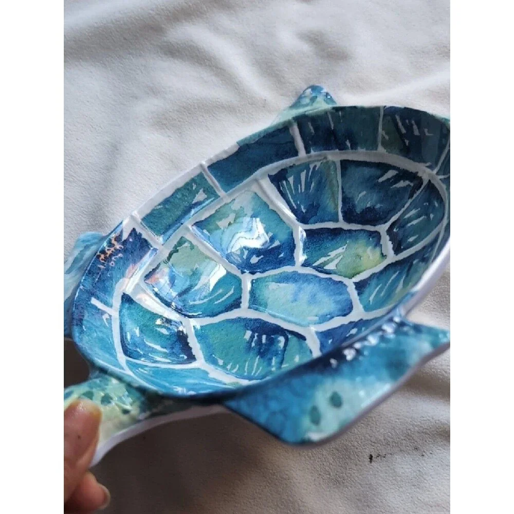 Pier 1 Melamine Sea Turtle 3 Plates And Bowl Set Coastal Decor